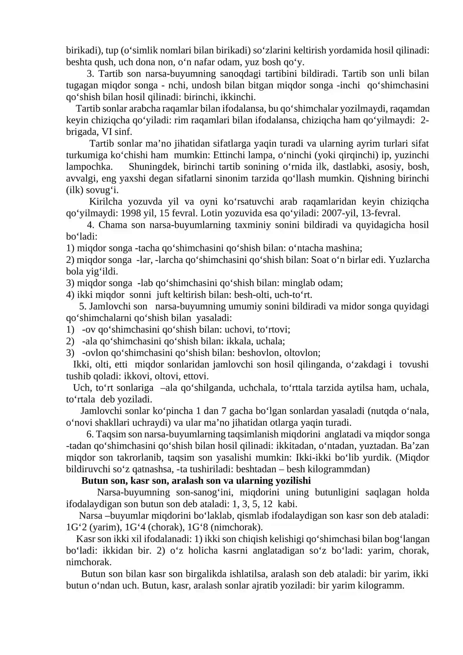 SON. SONNING GRAMMATIK MA`NOSI MORFOLOGIK BELGILARI, SINTAKTIK VAZIFASI 4