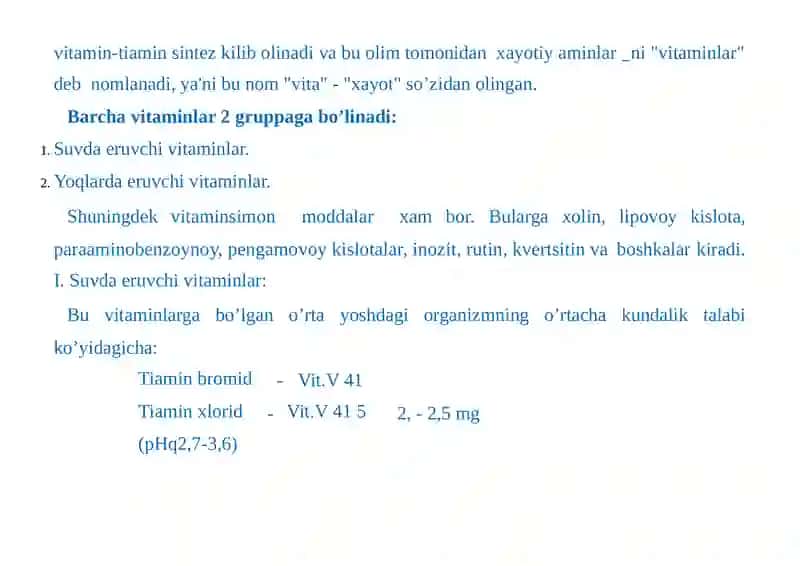 Vitaminlar Kofеrmentlar va Temir Preparatlar Klinikfarmakologiyasi 4