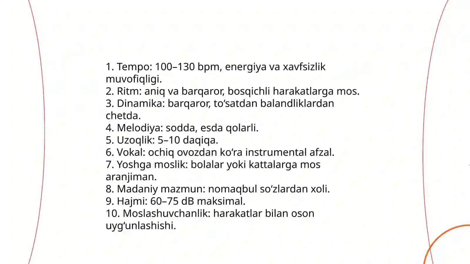 Musiqiy ritmik harakatlar. Ertalabki gimnastikani musiqa ostida òtish 4