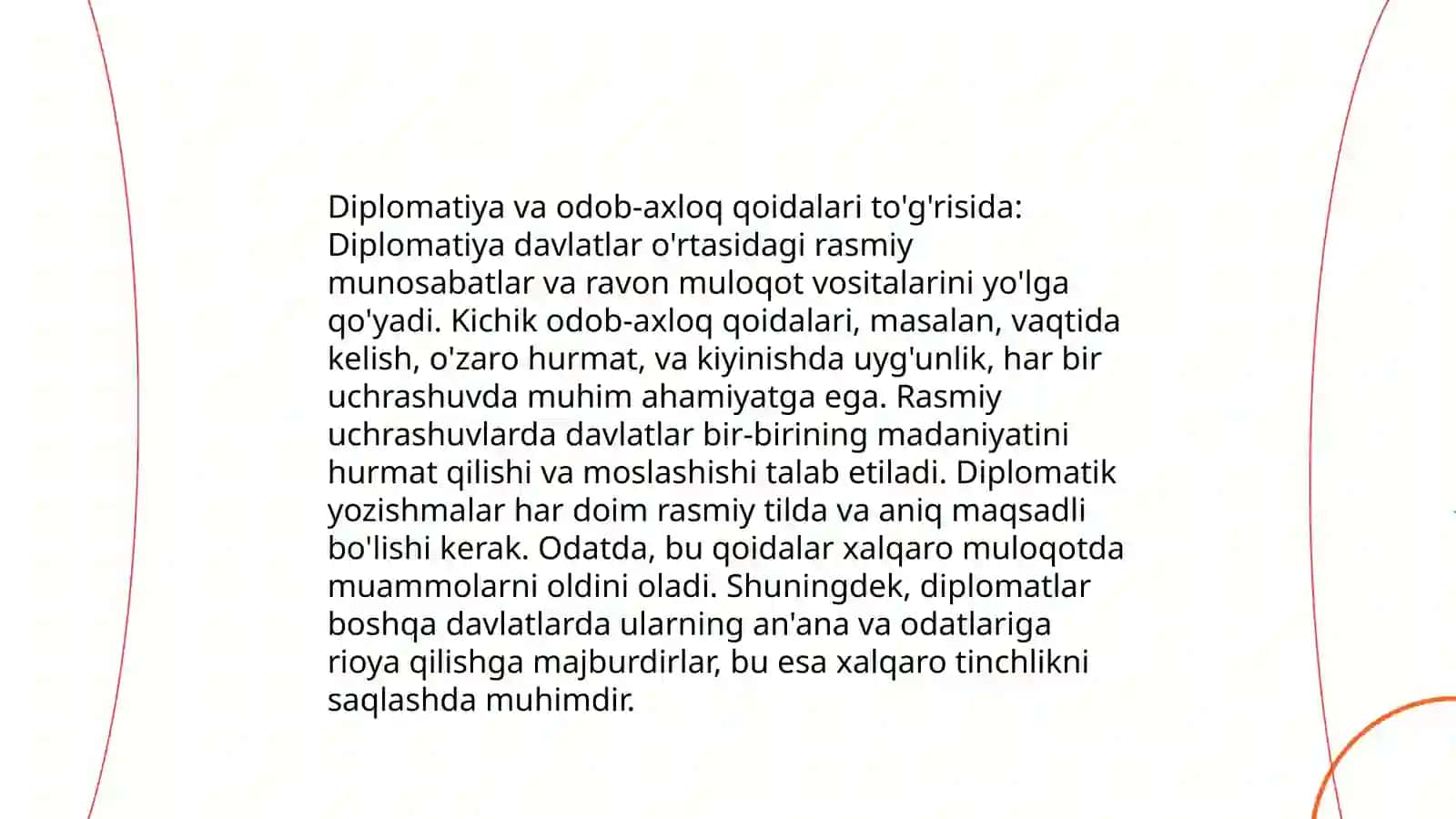 Diplomatik etiket asoslari 4