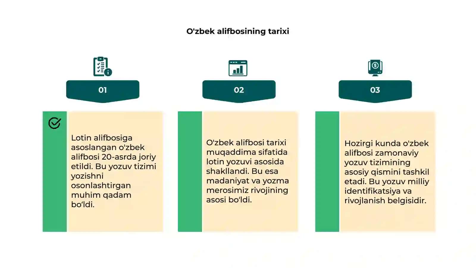 Lotin alifbosiga asoslangan o'zbek alifbosi haqida 4