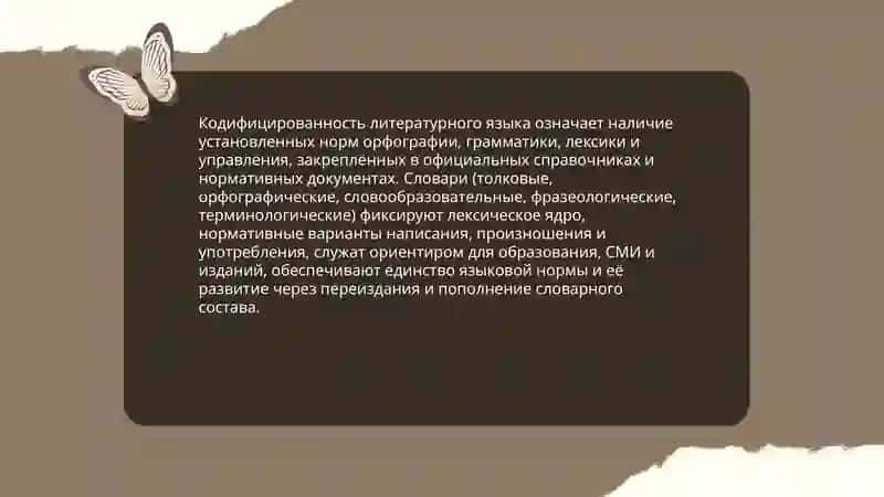 Признаки литературного языка 4