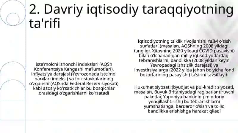 Iqtisodiyotning siklli rivojlanishi 4