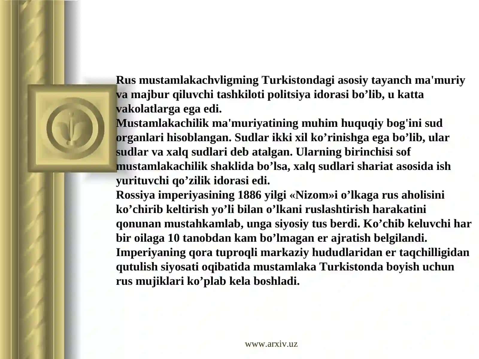Turkiston Xalqlarining Chorizm Zulmiga Qarshi Ozodlik Kurashlari 4