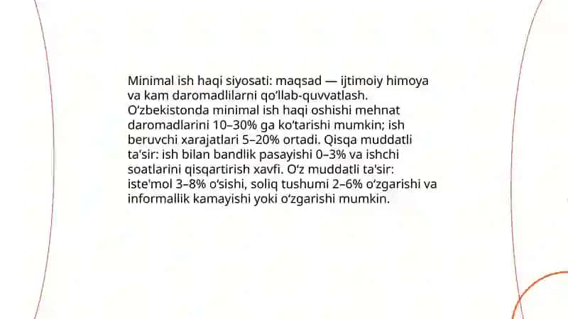 Oʻzbekistonda ish haqi,ish haqi turlari va ish haqini oshirishning istiqbollari 4