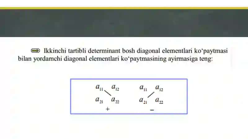 Matematikadagi Matritsa Va Determinantlar 4