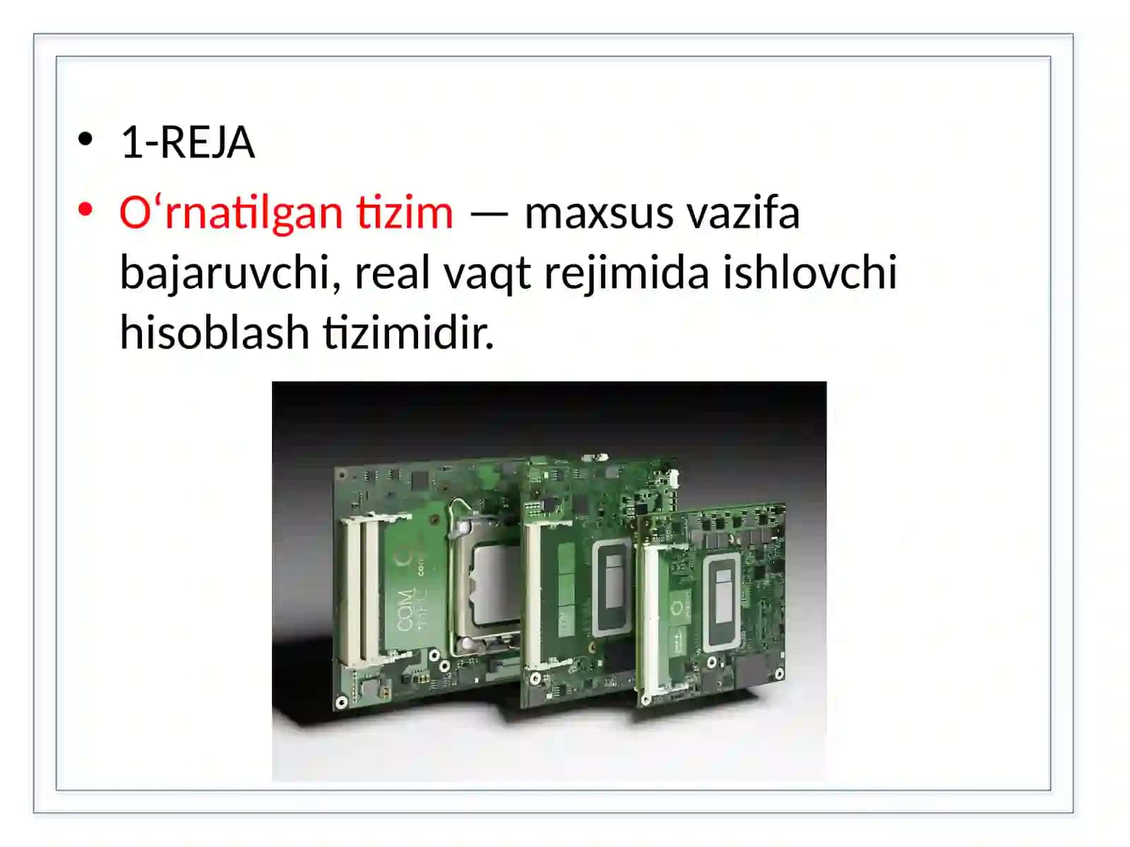 O‘rnatilgantizimlarda taqsimlangan va parallelishlov berish texnologiyalari 4