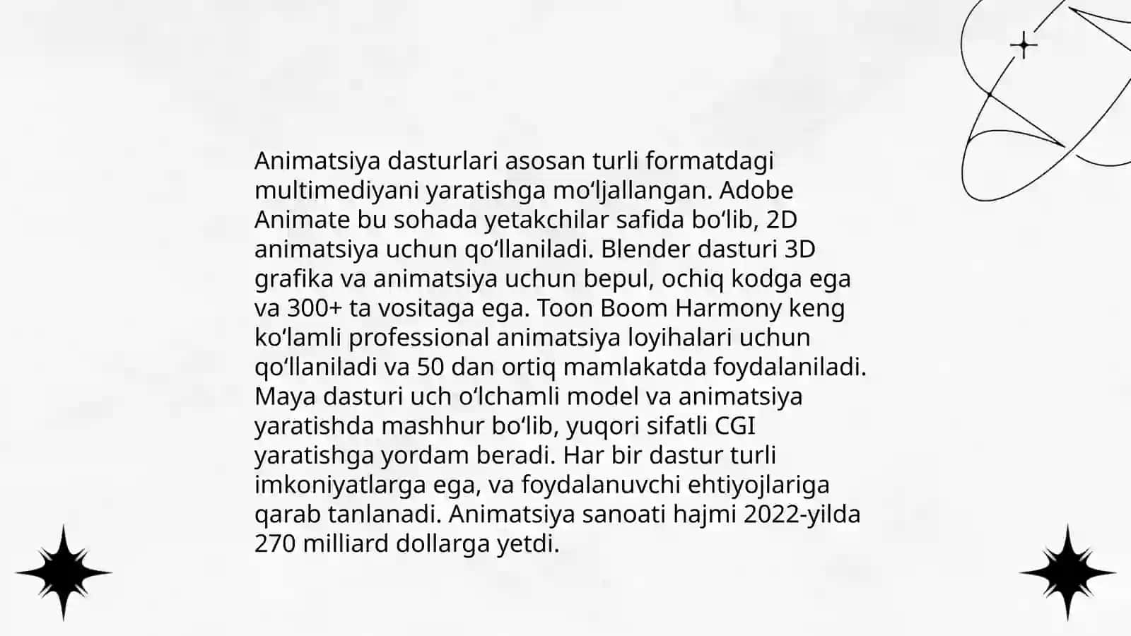 Animatsion lavhalar va roliklar yaratish 4
