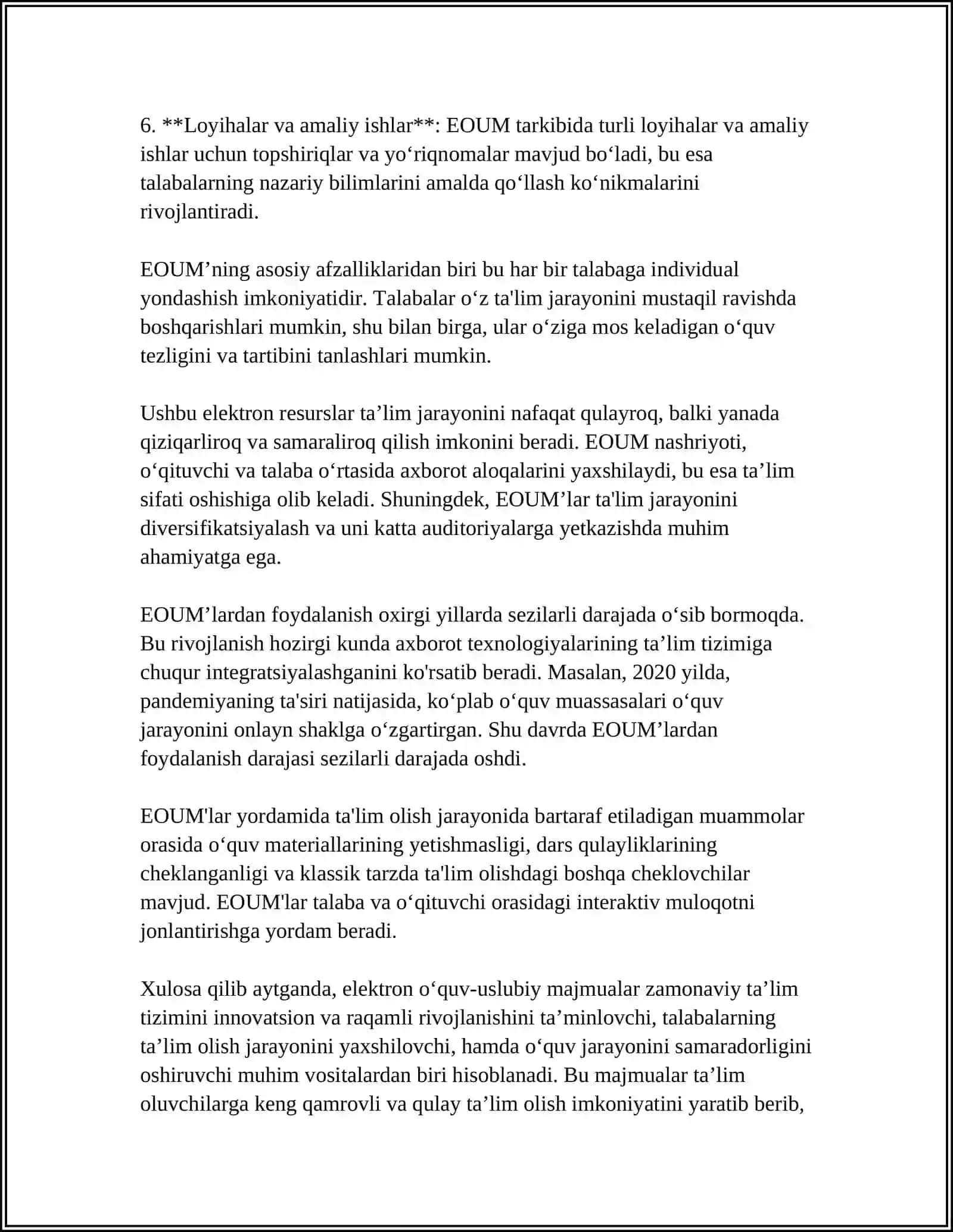 ELEKTRON OʻQUV-USLUBIY MAJMUALAR VA ULARDAN FOYDALANISH METODIKASI 4