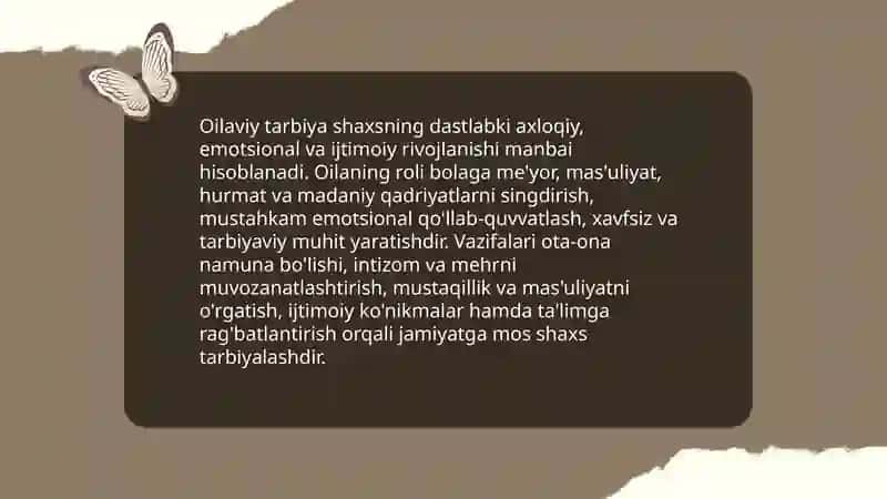 Shaxsning rivojlanishi, tarbiyasi va ijtimoiylashuvi 4