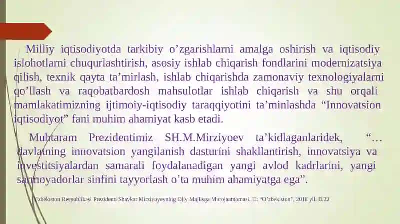 Innovatsiyalar va innovatsion faoliyat 4