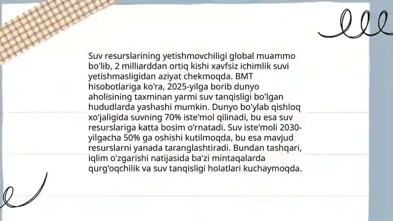 O'zbekiston ekologik muammolar va ularga yechim 4