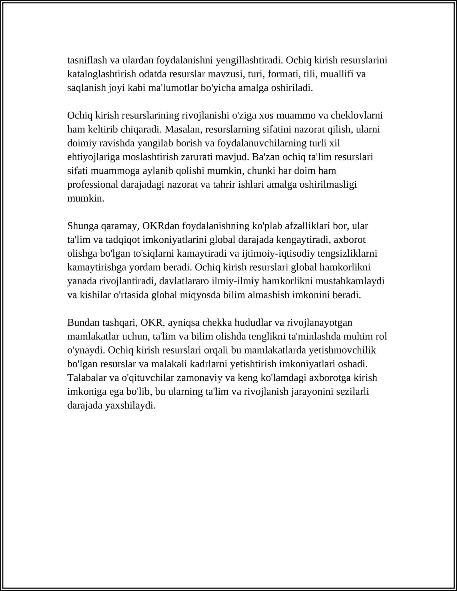 Ochiq kirish resurslari (OKR) 4
