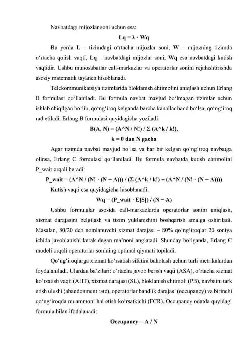 Qoʻngʻiroqlarga xizmat koʻrsatish tamoyillari 4