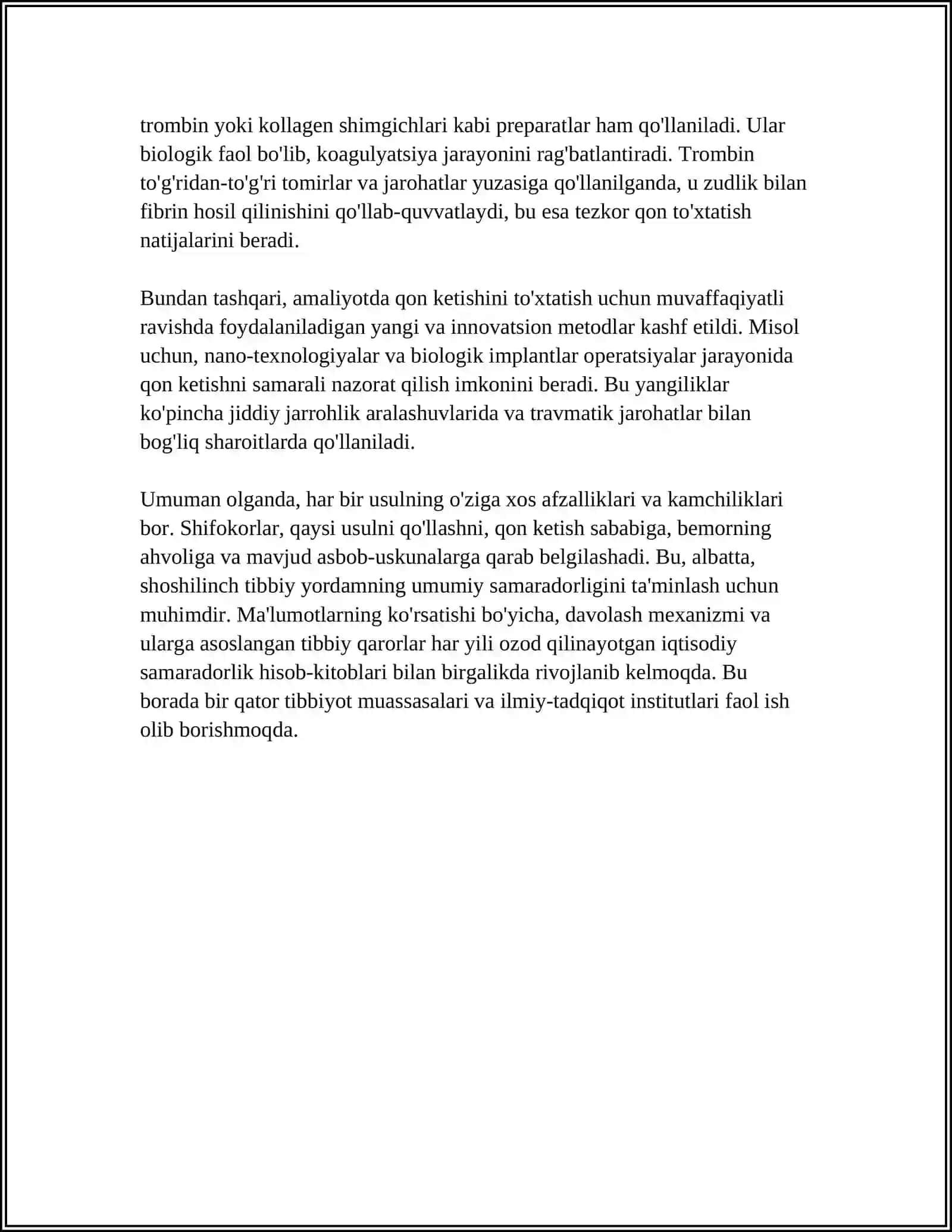QON KETISHINI TO'XTATISH USULLARI 4