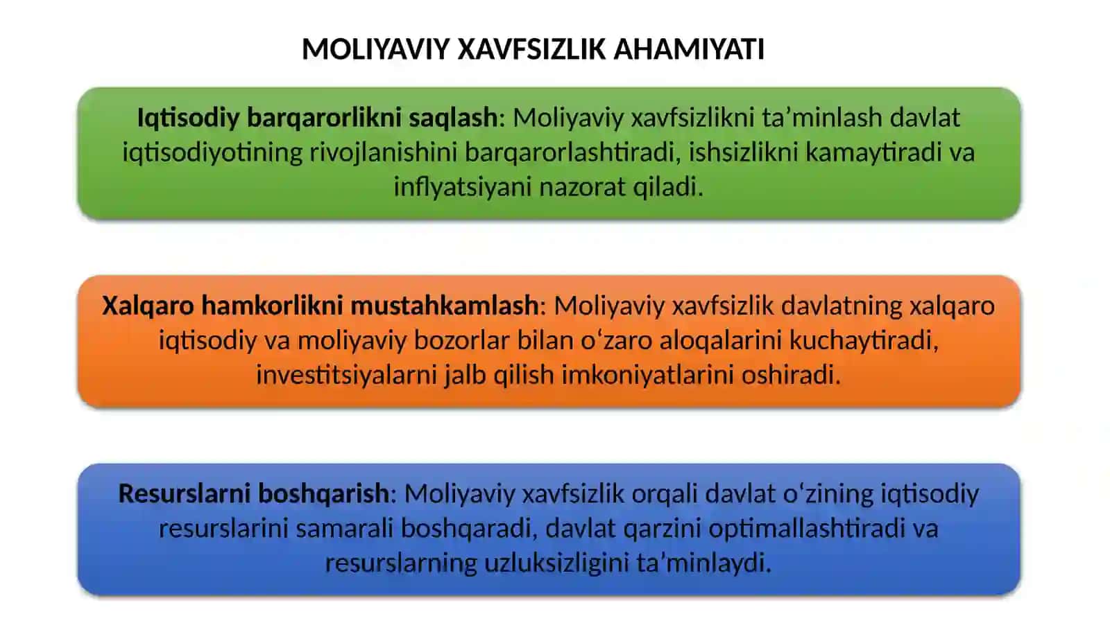O'zbekistonning moliyaviy xavfsizligini ta'minlash mexanizimi 4