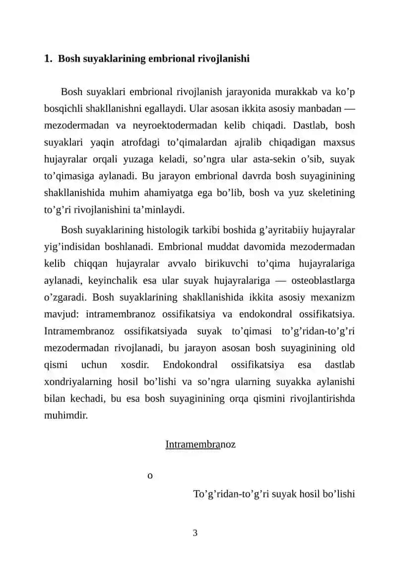 Boshsuyaklarining Taraqqiyoti 4