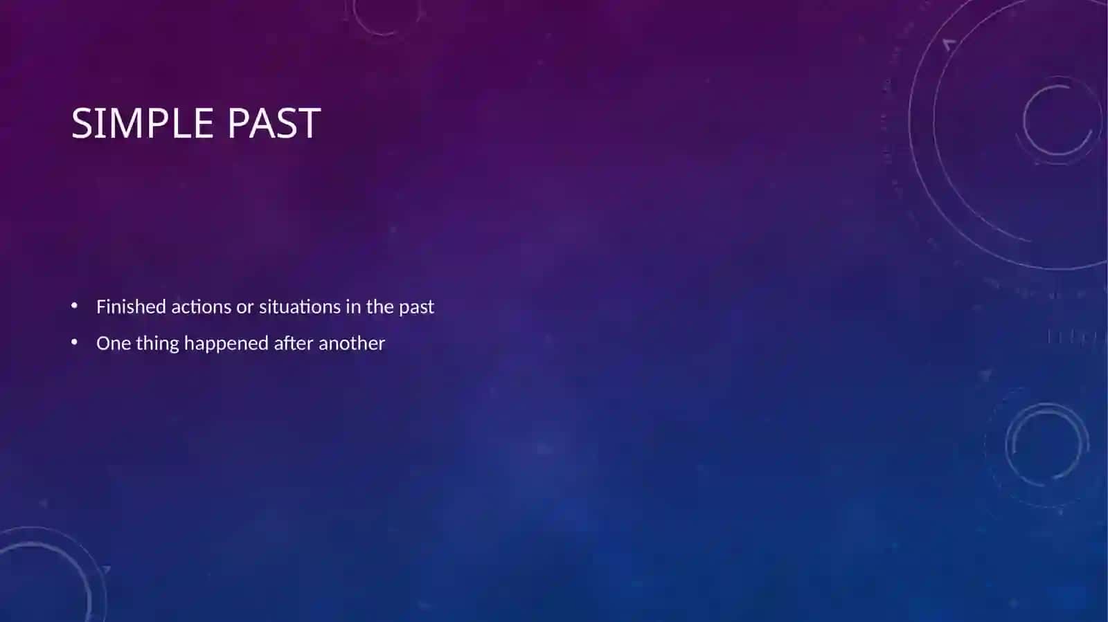 PAST TENSES 4