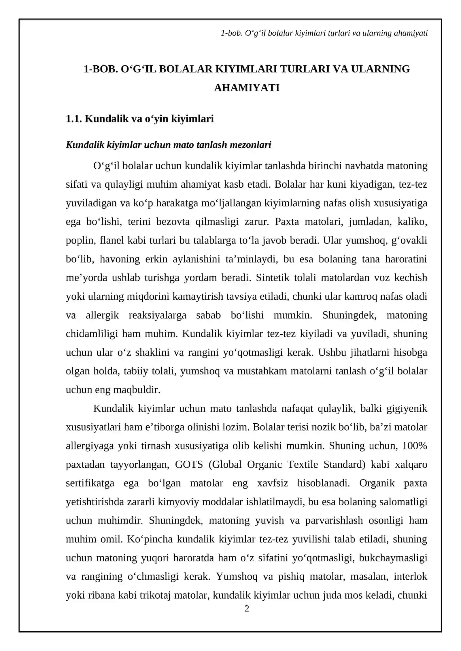 Oʻgʻil bolalar kiyimlari haqida maʼlumot, ularga gazlama va fason tanlash 4