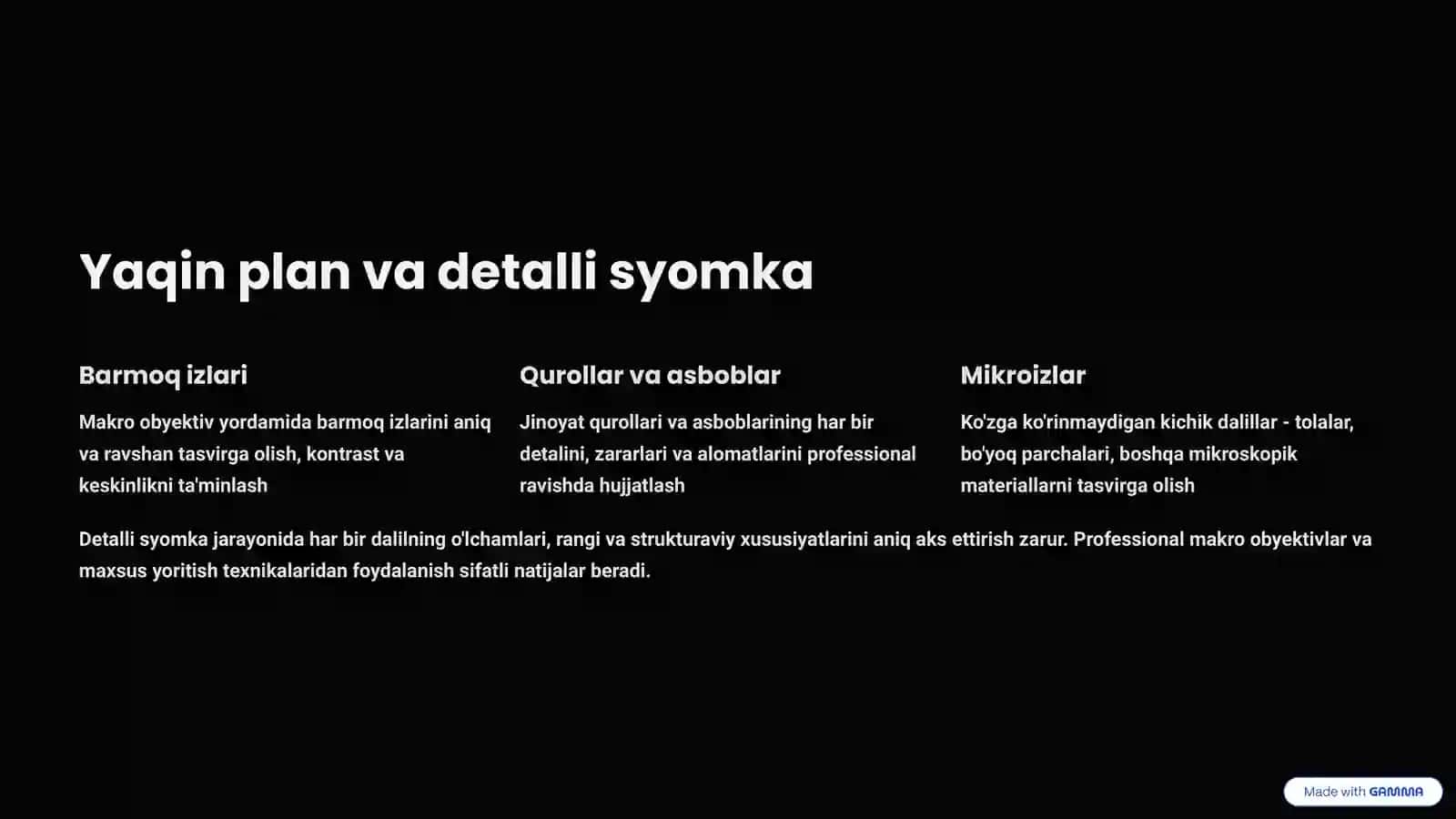 Kriminalistikada foto syomka turlari 4