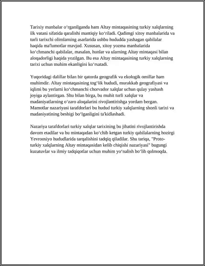 TURKIY XALQLARNING KELIB CHIQISHI HAQIDA NAZARIYALAR 4