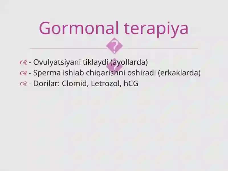 Bepushtlikni davolashning zamonaviy usullari 4