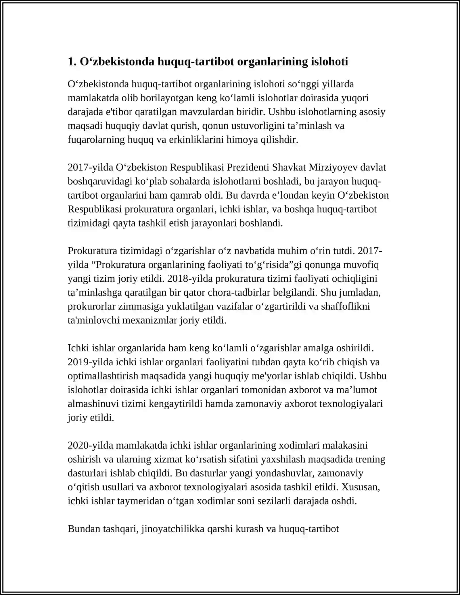 O‘ZBEKISTON RESPUBLIKASI HUQUQ-TARTIBOT ORGANLARI VA SUD TIZIMI 4