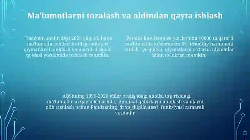 Pythonda Pandas Kutubxonasi bilan ishlash 4