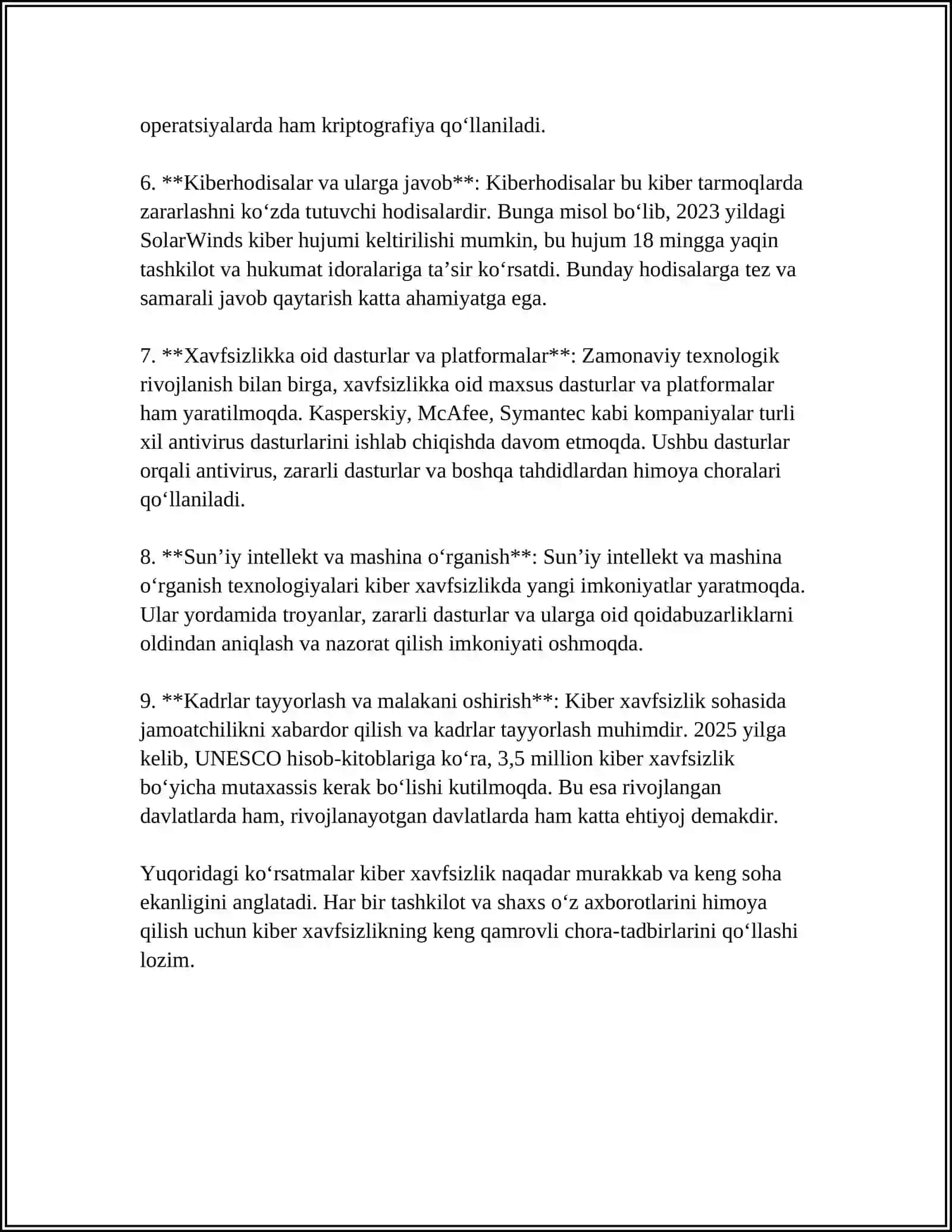 KIBER XAVFSIZLIKGA KIRISH 4