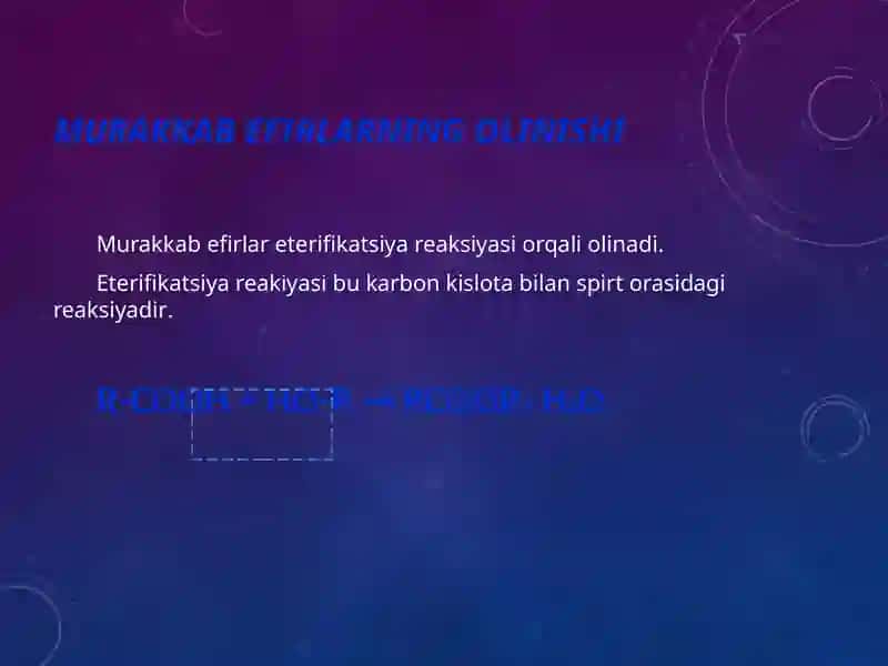 Murakkab efirlar 4