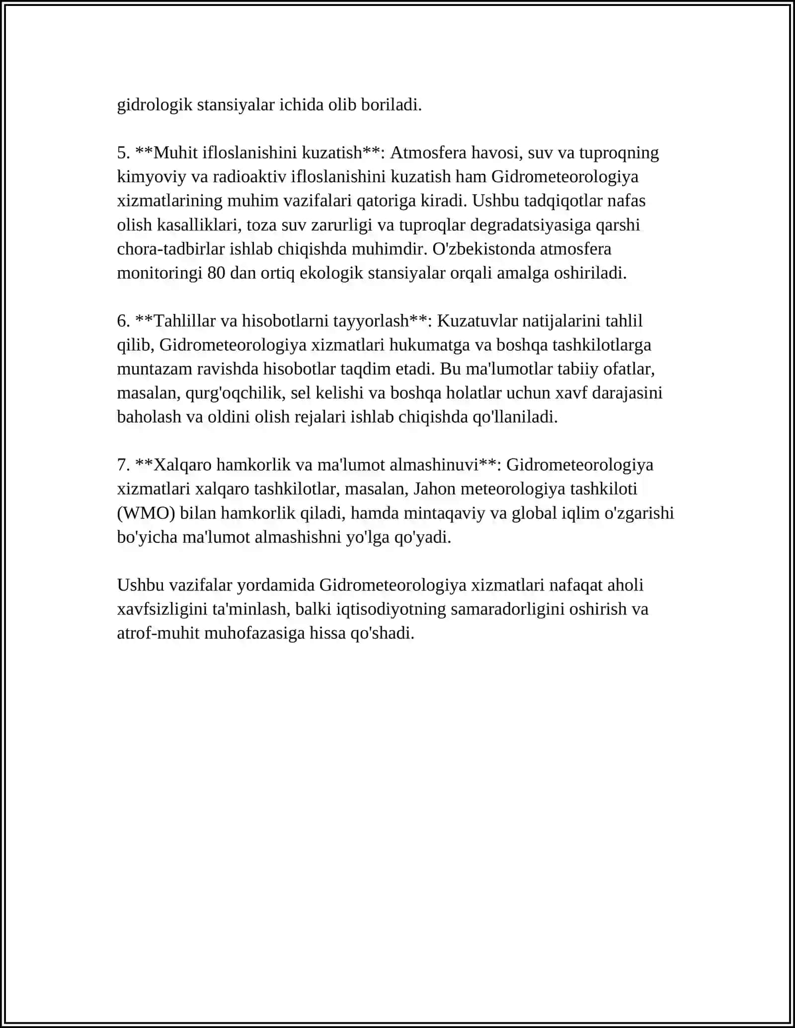 GIDROMETEOROLOGIYA XIZMATI AGENTLIGI HAQIDA 4