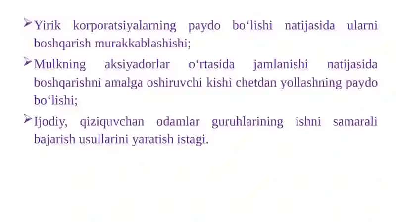 Menejment nazariyasining shakllanishi va rivojlanishi 4