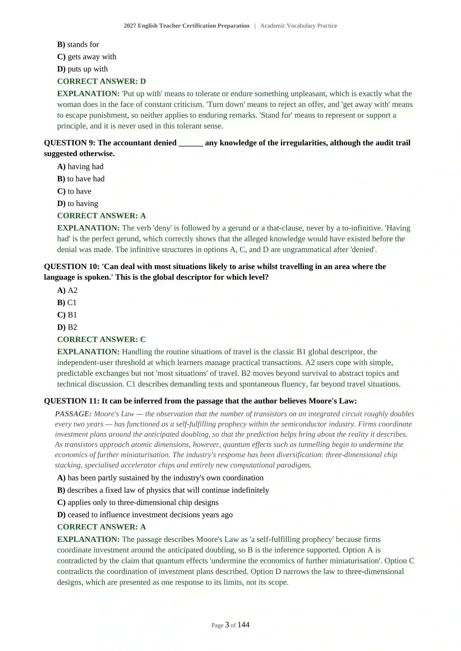2027 English Teacher Certification Preparation | Academic Vocabulary Practice 4