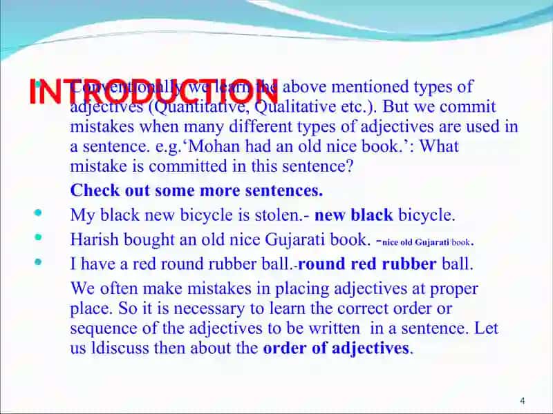 TYPES OF ADJECTIVES 4
