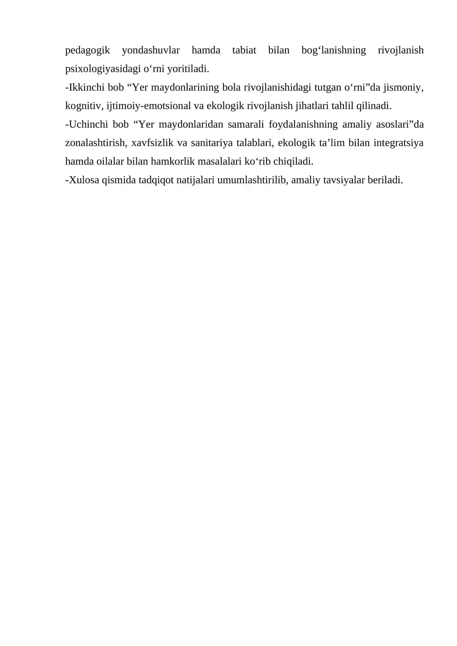 MAKTABGACHA TA’LIM TASHKILOTLARI YER MAYDONLARINING TA’LIM-TARBIYAVIY AHAMIYATI 4