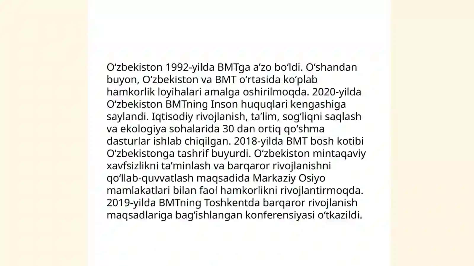 Oʻzbekiston va jahon hamjamiyati 4