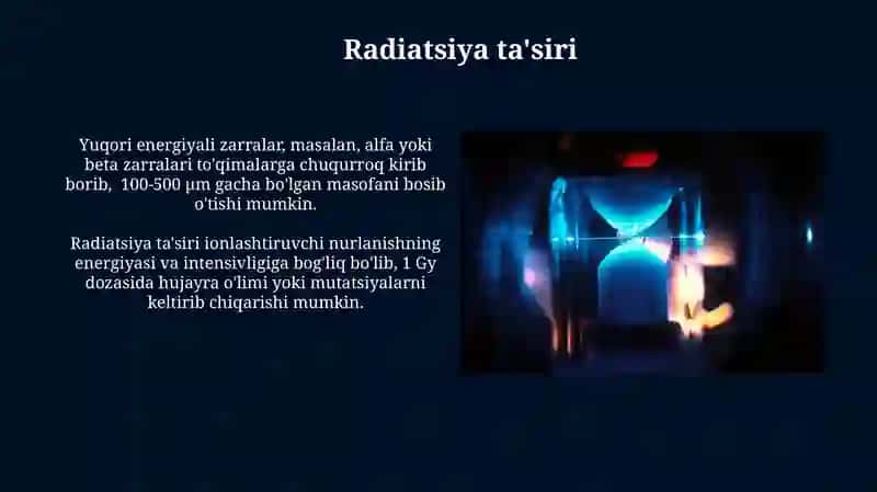 Ionlantiruvchi nurlar va ularning fizik xossalari 4