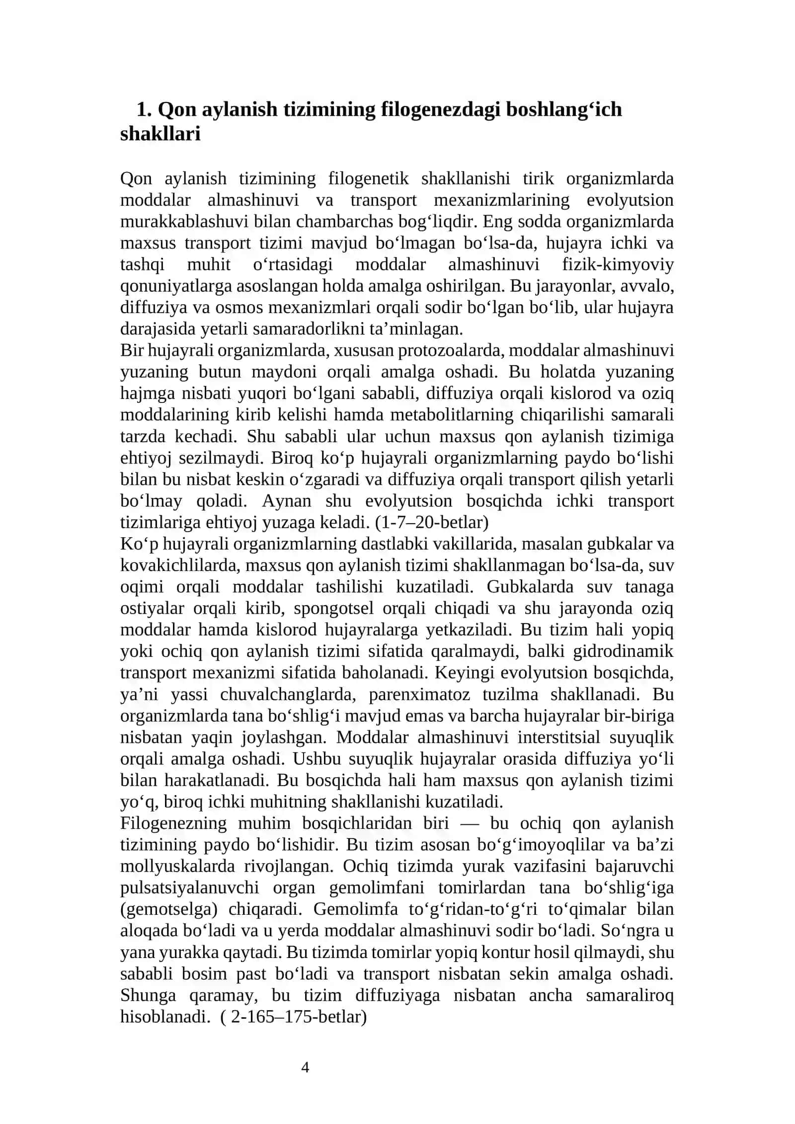 Yurak-qon tomiri sistemasi filogenezi va buzilishi REFERAT 2026 4