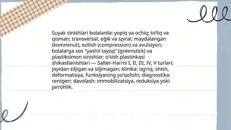 Harakat tayanch aʼzolari jarohatlangan bolalar, Toshbekova Gulniso 4