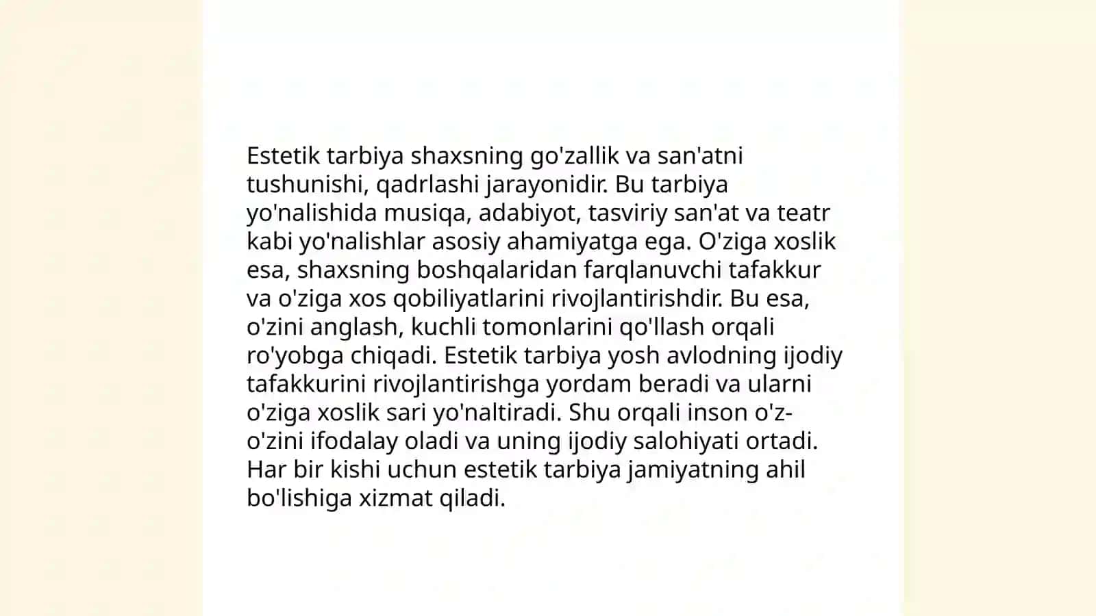 Estetik tarbiya 4