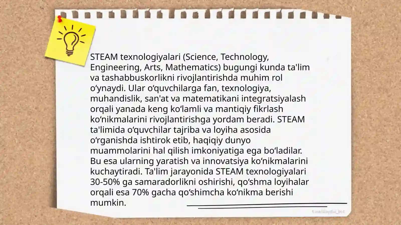 Boshlang'ich sinflarda STEAM texnologiyasi asosida Xalqaro baholashdagi ahamiyati 4