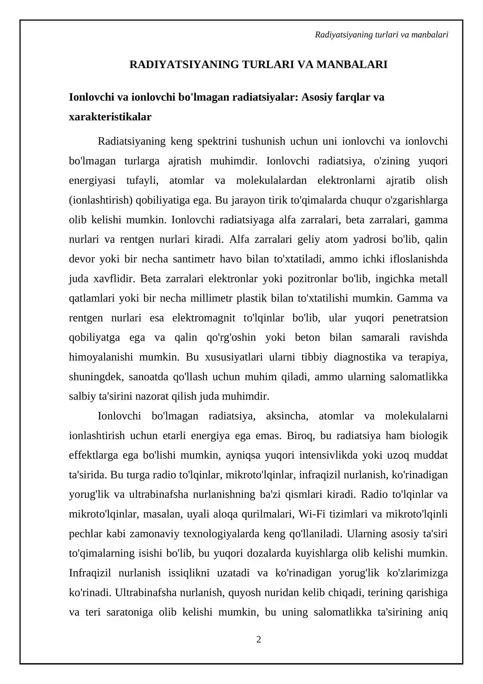 Radiyatsiya va uning inson salomatligiga tasiri 4