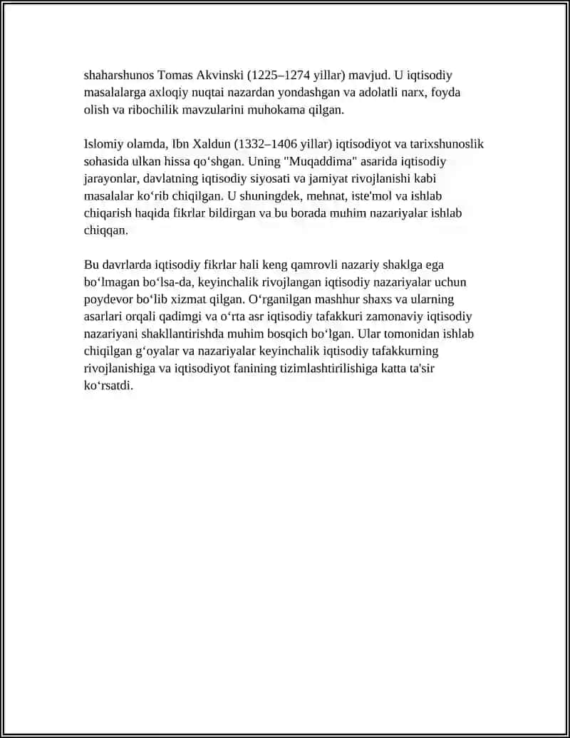 IQTISODIYOT NAZARIYASI FANINING RIVOJLANISHINING ASOSIY BOSQICHLARI 4