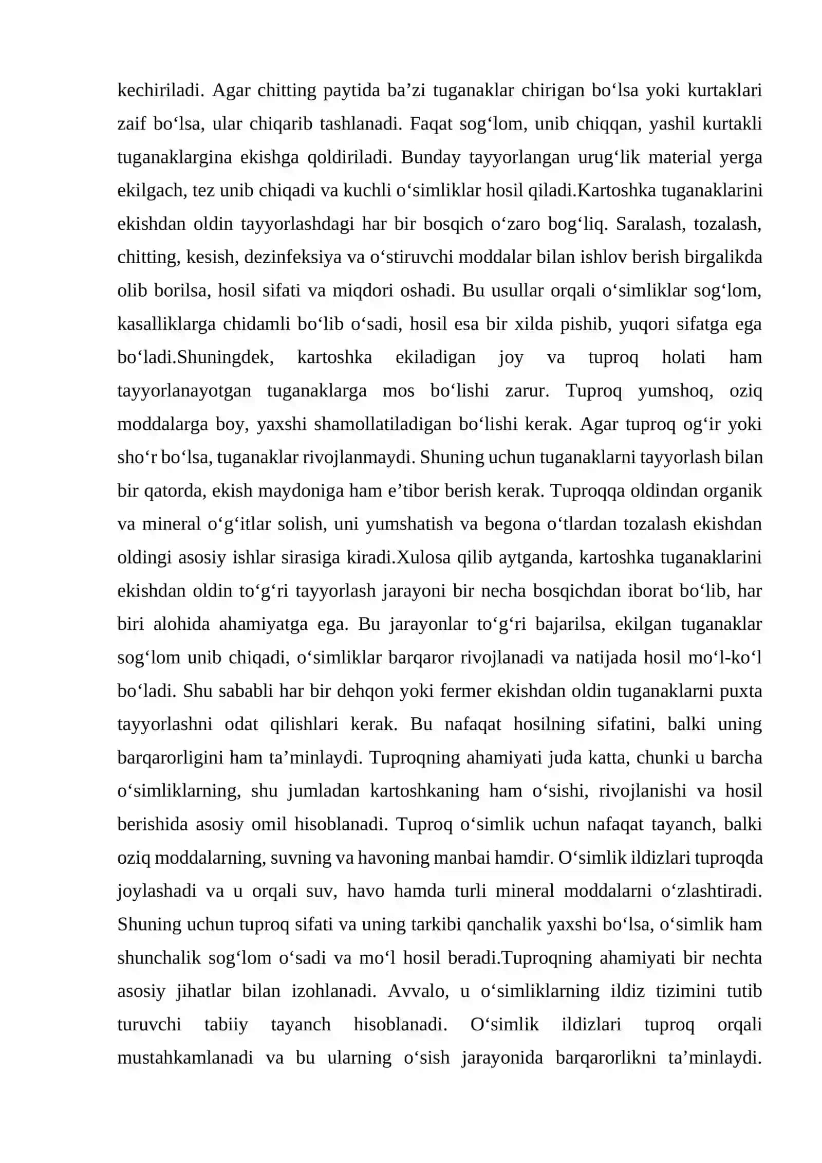 Kartoshka tuganaklarini ekish oldidan tayyorlash uslublari 4