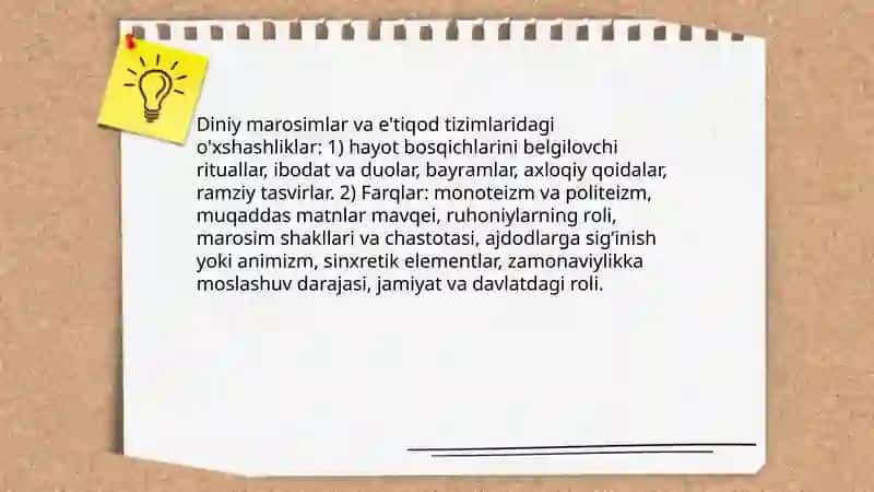 Dunyo xalqlari madaniyatidagi umumiylik va farqlar 4