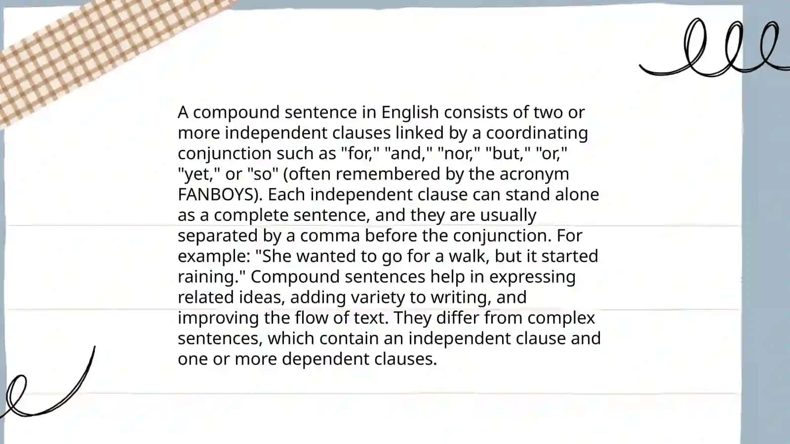 Simple and Compound Sentences in English 4