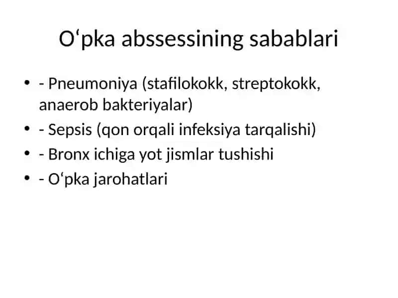 O‘pkaning yiringli kasalliklari 4