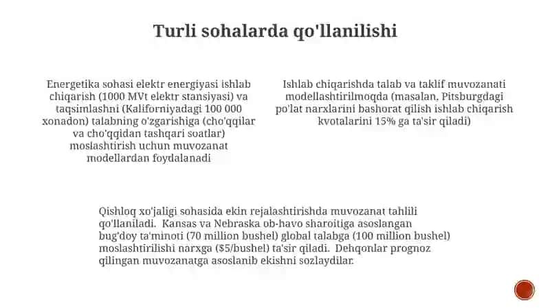 Talab va taklif muvozanati 4