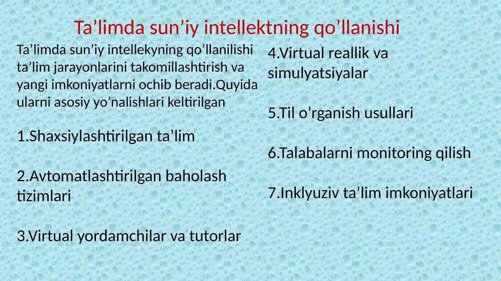 Ta’lim jarayonida sun’iy intellektdan foydalanish 4