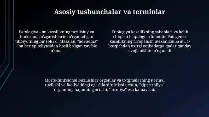 Yunon - lotin dilerlari Organlardagi va tôqimalardagi patologik oʻzgarishlar 4